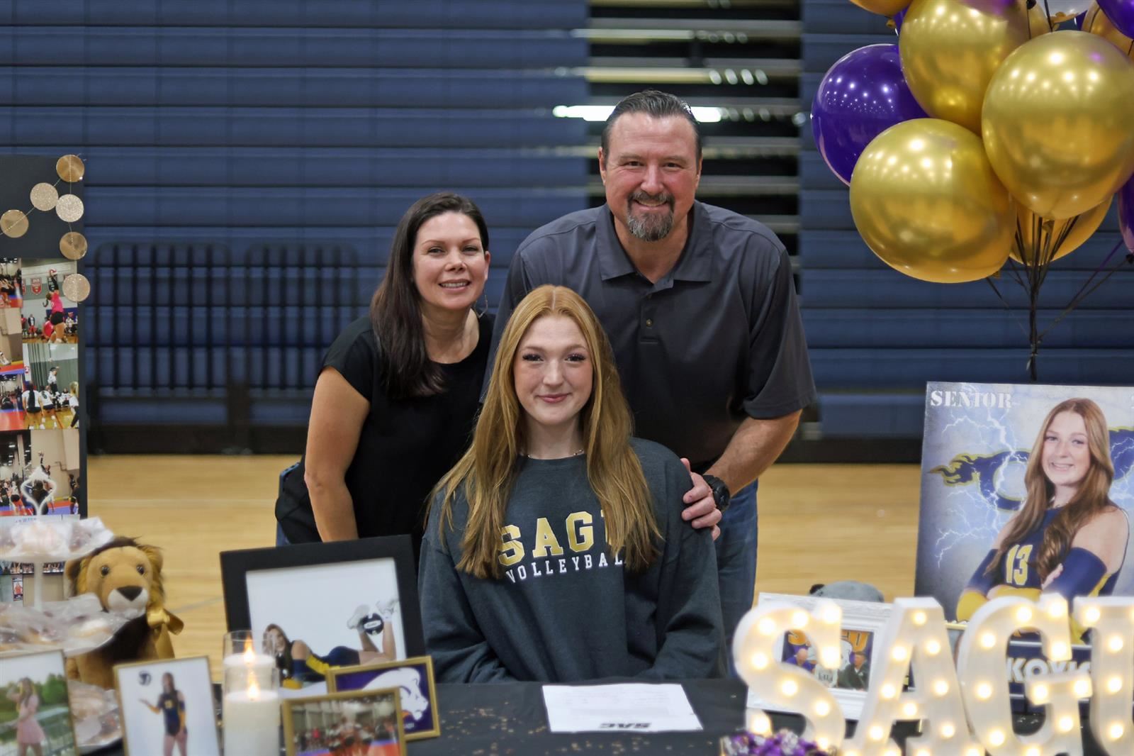 Cypress Ranch High School senior Ava Milkovisch, seated, signed her letter of intent to play volleyball.